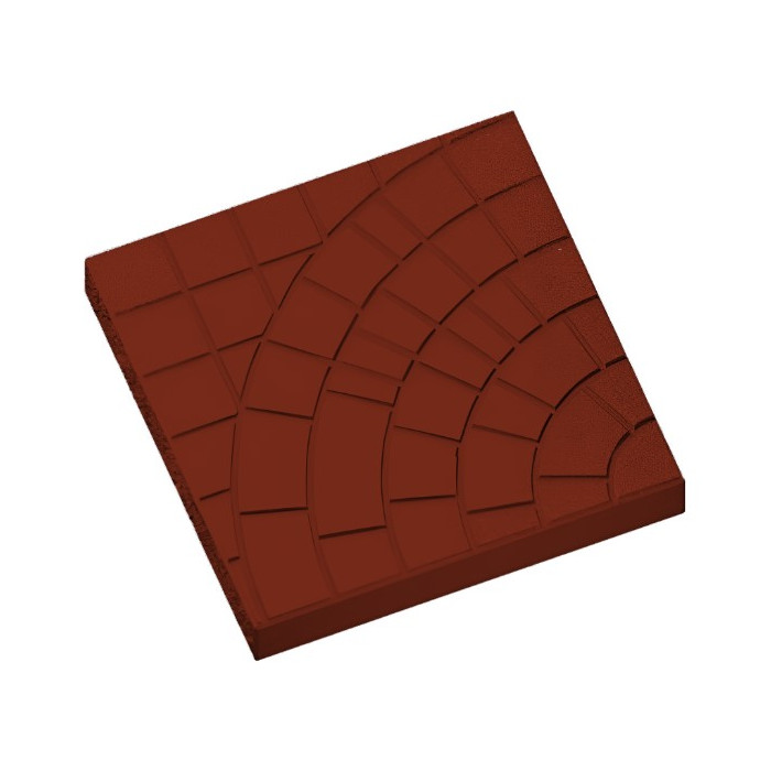 Квадратная тротуарная плитка 500х500х40 солнышко Красный